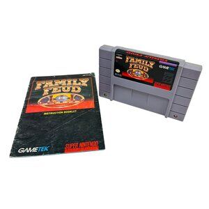 Super Nintendo SNES - Family Feud - W/ Manual - Tested/Works